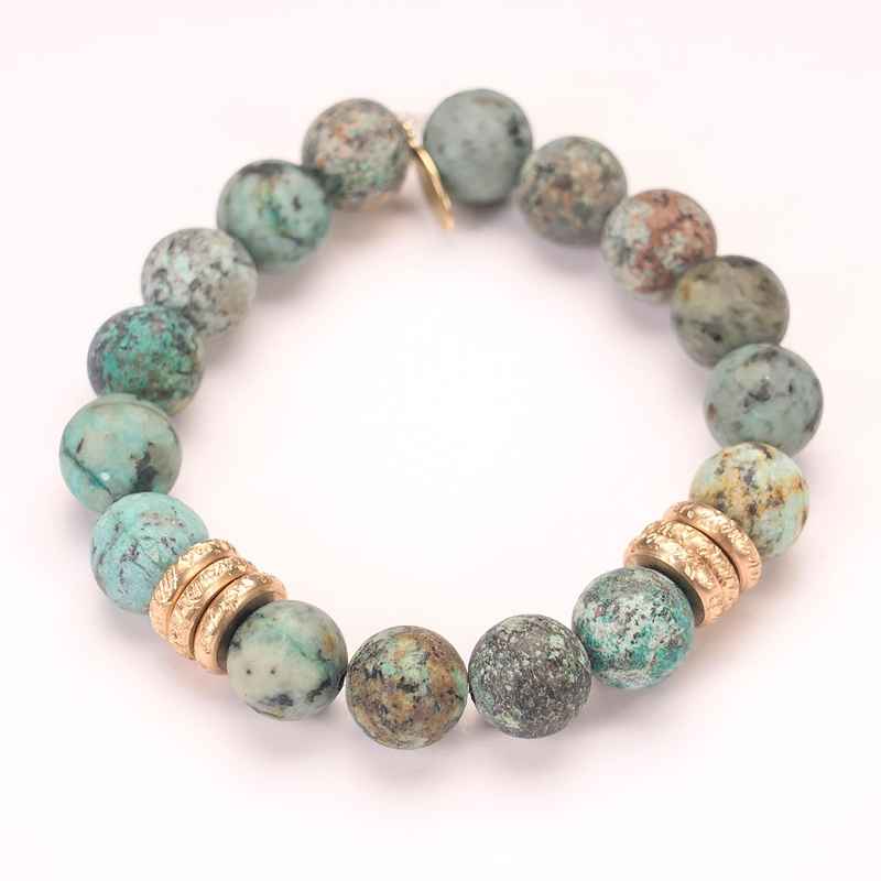 Semi-Precious Birthstone Bracelet with Rings (december)